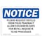 Signmission OSHA Notice, 3.5" Height, Please Request Refills From Your Pharmacy Sign, 5" X 3.5", Landscape OS-NS-D-35-L-17566 - alternate 1